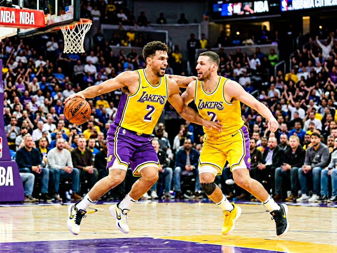 NBA篮球比赛现场激烈对抗